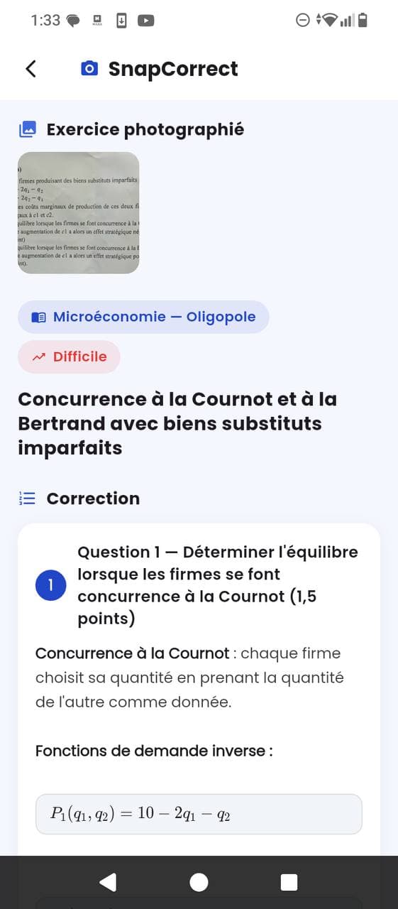 SnapCorrect — correction détaillée